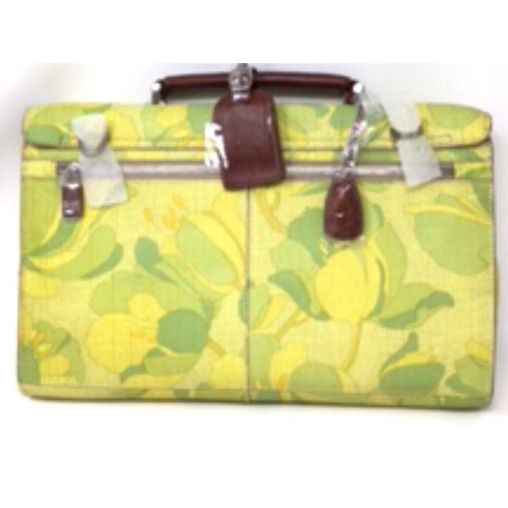 Consuela Live In Color Chartreuse Vintage Satchel Handbag Briefcase Style Bag - Picture 2 of 5